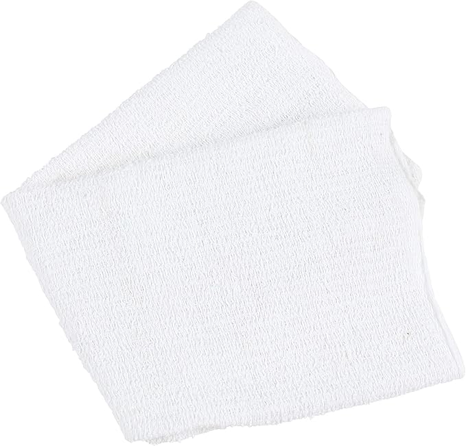 Arkwright Qwick Wick Bar Mop Towels Bulk - (Case of 60) 100% Cotton Quick Dry Dishcloths, Super Absorbent Multipurpose Cleaning Rags for Restaurants, Kitchen, Bathroom, Hotel, 16 x 19 in, Solid White