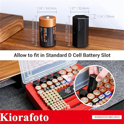 (4 Pack) CR2032 Battery Case,Upgrade Coin Cell Battery Holder Storage for 48x CR2032/CR2025/CR2016 Button Round Batteries Case，Allow to fit in Standard D Battery Slot（Coin Cell Battery Not Included）