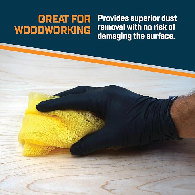 MāKRS 18" x 36" Pro-Tack Tack Cloth, 9-Pack Wood Prep Cloths, Remove and Trap Dust Particles, 100% Cotton, Staining, Varnishing, and Painting, Gentle on Surfaces