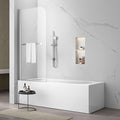 Sunrosa Pivot Tub Door 34"×58", Folding Bathtub Shower Door with Tempered Glass, Shower Door for Bathtub in Chrome