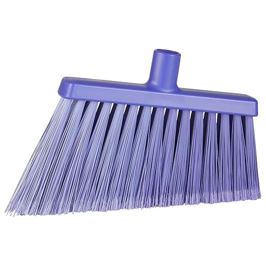Vikan 29168 Split Bristle Angle Head Broom, 11.4", Purple