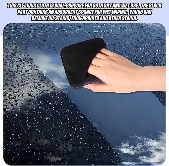 4 Pcs Car Screen Cleaner Car Touch Microfiber Screen Cleaner Cloth Cleaning Wipes Interior Pad for Vehicle Dashboard LCD Accessories 4.13×4.13 Inches(Square)