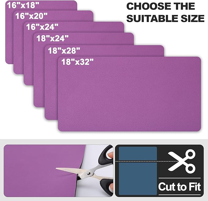 Dish Drying Mat for Kitchen Counter | Coffee Bar Mat for Countertops | Heat Resistant Drainer Mat with Non-slip Rubber Backed | Hide Stain Kitchen Absorbent Draining Mat | Purple 16"x20"