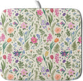Spring Floral Dish Drying Mat for Kitchen Counter 16x18 Pink Sage Green Flower Vintage Botanical Print Absorbent Reversible Microfiber Drying Mats Kitchen Countertop Protector Dishes Drainer Rack Pad