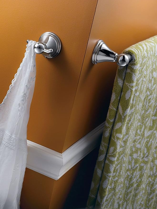Moen DN8418CH Preston Collection 18-Inch Single Bar Bathroom Towel Bar, Chrome (Pack of 2)