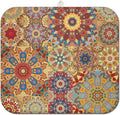 Boho Dish Drying Mat for Kitchen Countertops, Bohemian Floral Microfiber Drying Mat, Washable Absorbent Farmhouse Plaid Kitchen Countertop Dish Drainer, 16x18 Inch