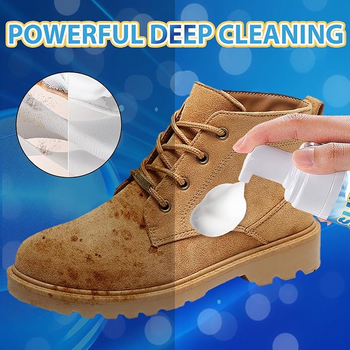 Bondtech Suede Shoe Cleaner Kit, Nubuck & Suede Cleaner with Brush & Towel, Foam Removes Dirt and Stains from Shoes 6.76 OZ