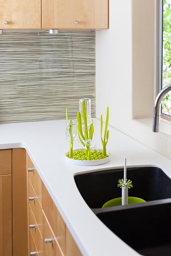 Boon Spring Countertop Drying Rack, Green (B11139) (Pack of 2)