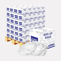 Recycled White Sheeting Cleaning Rags (600 lbs. Pallet 120x5 lbs. Box) – Lint Free White Cotton Cloths for Manufacturing | Automotive | Janitorial | Shop Rags Bulk - Multipurpose