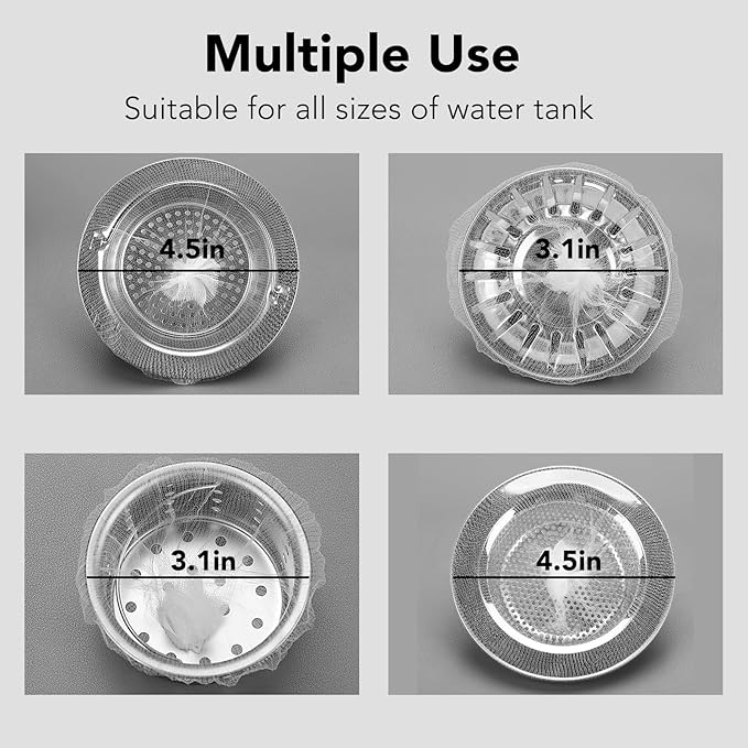 450 PCS Kitchen Sink Strainer Mesh Bag Suitable for Various Sizes of Sink Strainers, Disposable Sink Net Strainer Filter Bags for Sink Drain for Collecting Kitchen Food Waste Leftover Garbage