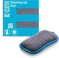 E-Cloth Washing Up Pad, Premium Microfiber Non-Scratch Kitchen Dish Scrubber Sponge, Ideal for Dish, Sink and Countertop Cleaning, 100 Wash Guarantee, Blue, 1 Pack