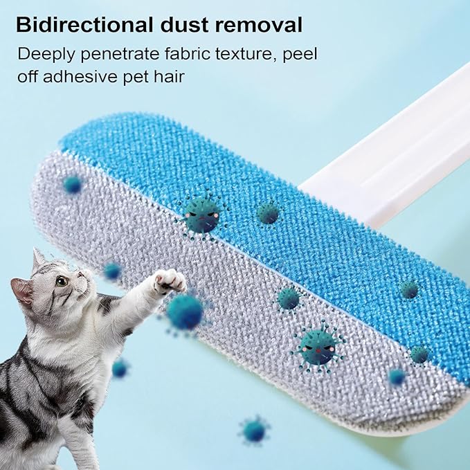 Pet Hair Removal Brush for Clothes,Electrostatic Cat Grooming Tool,Window Screen Cleaning Brush - for Dog Owners Office Car Clothes Bedding Sheets Carpets Sofas Apartment Mattress