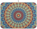 Bohemian Mandala Dish Drying Mat for Kitchen Counter Boho Ethnic Drying Mat 16 x 18 Inch with High Absorbent Reversible Microfiber Dish Drying Pad Dish Rack Pad Drainer Mat for Coffee Bar