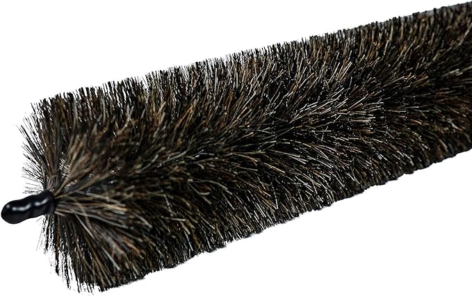 KONEX Flexi-Clean Pro Horsehair Lint Brush | Dryer Lint Trap | Refrigerator Coil Cleaning | Vent Cleaner - 33 Inch Long (85cm)