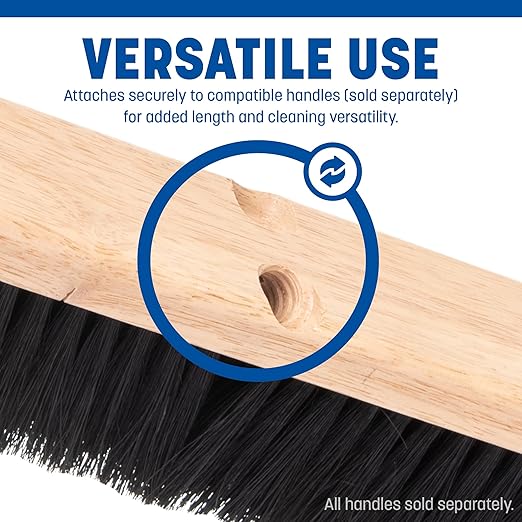 SPARTA Flo-Pac Tampico Floor Sweep, Floor Brush for Cleaning, 36 Inches, Black