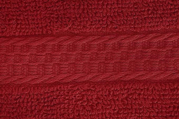 Utopia Towels 12 Pack Premium Wash Cloths Set, 12 by 12 Inches, 100% Cotton Ring Spun, Highly Absorbent and Soft Feel Essential Washcloths for Bathroom, Spa, Gym, and Face, Red