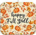 Fall Dish Drying Mat for Kitchen Counter,Autumn Pumpkin Maple Leaf Pattern Microfiber Drying Mat,Washable Absorbent Countertop Harvest Thanksgiving Dish Mat Drain Mat,16x18 Inch