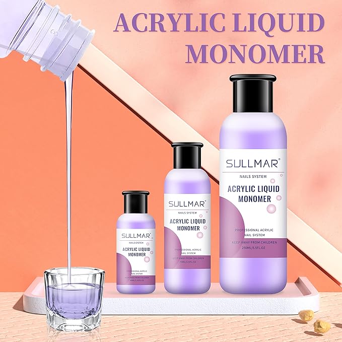 Acrylic Monomer Liquid Nail Monomer Liquid Acrylic Monomer Liquid Monomer For Acrylic Nails Nail Monomer Liquid 250ml/8.5FL.OZ