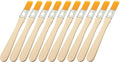 LBY 10pcs Household Cleaning Dusting Brush,135mm(5.31'') Paint Brush Small Size Keyboard Brush Computer Notebook Dusting Brush, Yellow Natural Bristles, Wooden Handle