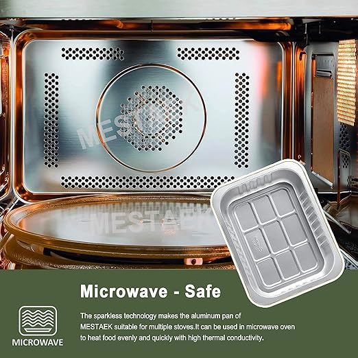 8.5" x 6.5" Heavy-Duty Aluminum Foil Pans with Lids, 47oz, 5 Pack – Extra-Thick Disposable Foil Containers for Oven, Baking, Freezer & Food Storage