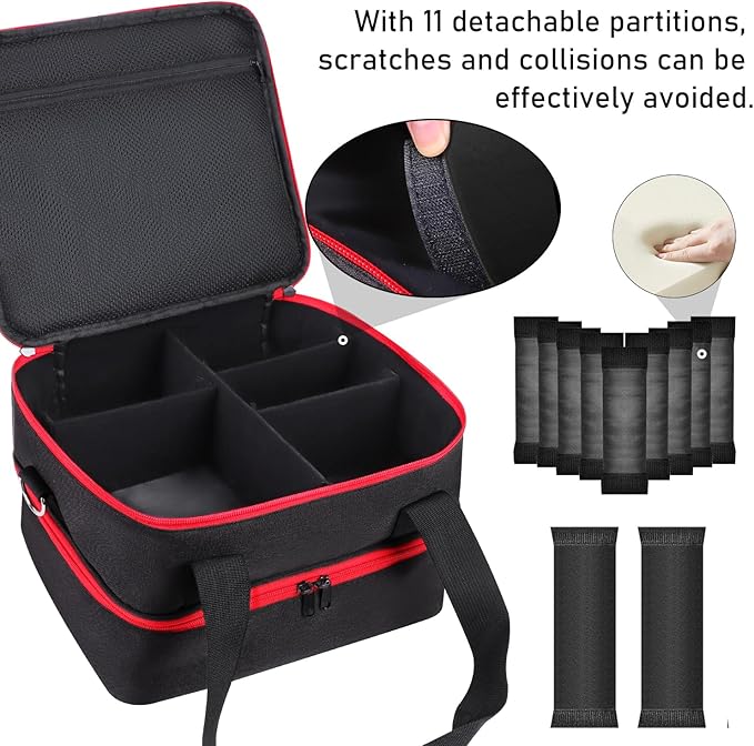 Battery Storage Case for Milwaukee M12 M18 18V 20V Battery and Charger, Tool Batteries Pack Container Carrier Box Hard Batteries Storage Box Holder, Tool Batteries Carrying Box (Bag Only)