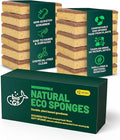 bioGo 12 Pack Natural Biodegradable Kitchen Sponges - Eco-Friendly, Compostable, Cellulose Dish - Compostable - Biodegradable - Cellulose Sponge