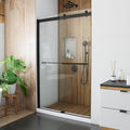 DreamLine Sapphire 44-48 inch W x 76 inch H Semi-Frameless Bypass Shower Door in Matte Black