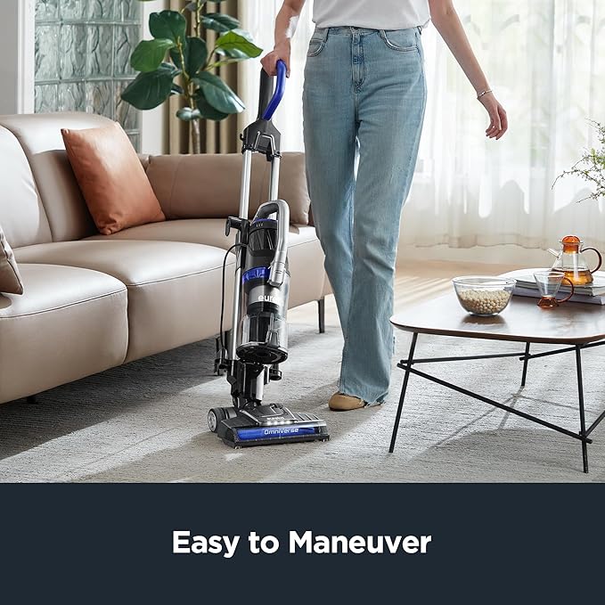 Eureka Pet Upright Vacuum Cleaner for Carpet and Hard Floor, Powerful Bagless Vacuum Cleaner for Home with HEPA Filter and Pet Tool, OmniVerse NEU801BL with QuickShift Technology, Blue