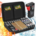 Battery Storage Box Hard Case Holds 148 Batteries (AA, AAA, C, D, 9V), Waterproof Fireproof Battery Organizer with Tester