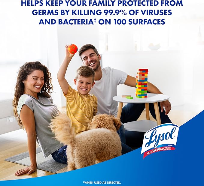 Lysol Disinfectant Spray, Sanitizing And Antibacterial Spray, For Disinfecting And Deodorizing, Early Morning Breeze, 19 Fl Oz (Pack Of 2), Packaging May Vary