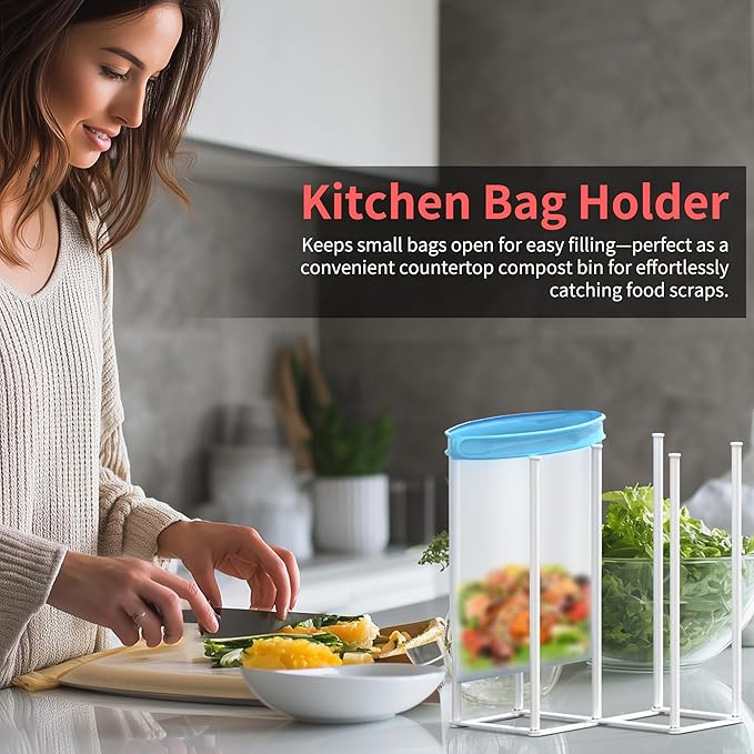 Collapsible Bottle Drying Rack, Baby Bottle Drying Rack, Foldable Cup Draining Holder, Retractable Reusable Silicone Bag Dryer with Non-Slip Bottom - Stainless Steel (White)