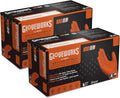 GLOVEWORKS 8 Mil Orange Nitrile Disposable Gloves Heavy Duty Industrial RDT for Mechanic and Automotive Shops Latex Free