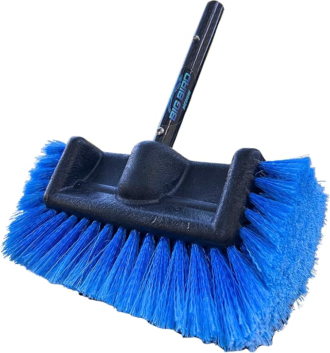 Big Bird Brush (Medium) Blue Boat Deck Scrub Brush for Cleaning and Washing - Boat Cleaner & Car Cleaner - Snap-On Attachment Only