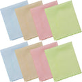 Wisdompro 8-Pack 5.7 x 6.9 Inches Microfiber Cleaning Cloth for Camera Lens, Glasses, Phone, iPhone, iPad, Tablet, Laptop, LCD TV, Computer Screen, Monitor and Other Electronics Device - Colorful