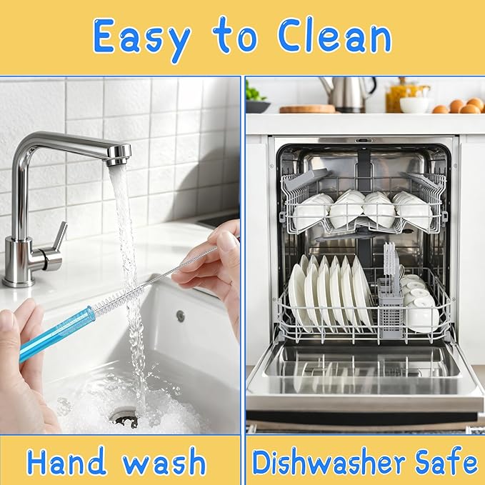 LEDUO Straw Cleaner Brush for Stanley - 12 PCS | Reusable Drinking Straw Brushes - Extra Long 12 inch, Extra Wide 12mm Diam Pipe Tube Cleaning Brush for 40 oz 30 oz 20 oz 64 oz Stanley Tumbler Mug