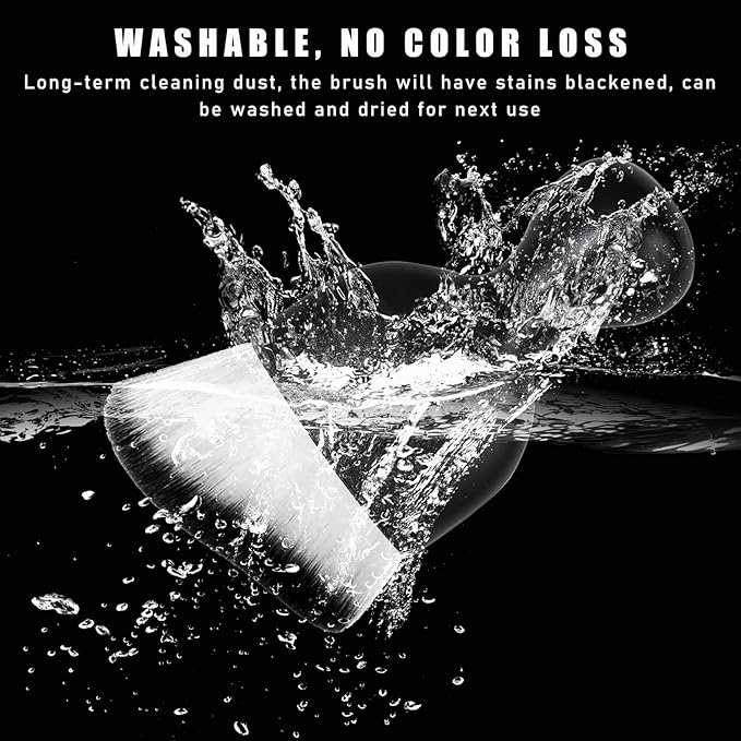 Car Interior Dust Brush, Soft Scratch Free Auto Detailing Brushes, Universal Vehicle Interior Cleaning Tool for Automotive Dashboard, Air Vents, Leather(White & Black)