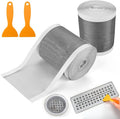2 Pack Disposable Shower Drain Hair Catcher with Removal Tool, Self-Adhesive Floor Drain Covers Stickers for Linear Shower Drain Bathroom Home Kitchen, 4 Inch /4.7 Inch x 33 ft