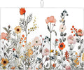 Colorful Wildflowers Dish Drying Mat 18x24 inches Microfiber Absorbent Fast Dry Mat for Kitchen Counter Coffee Bar Floral Large Drying Mat Kitchen Decor Gifts (Wildflowers, 18x24 inches)