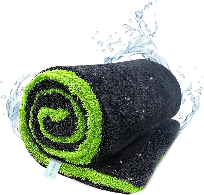 1400 GSM Car Drying Towel-48’’x24’’Extra Large Super Absorbent Twisted-Loop, Non-Streak Microfiber Car Wash Drying Towels Detailing/Cleaning Towels for Cars/Trucks/SUVs