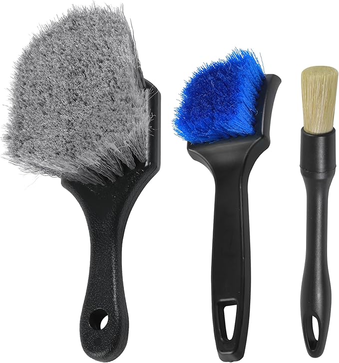 3PCS Wheel Brush,Car Accessories Wheel Rim Tire Cleaning Brush Set,Used to Clean Car Internal and External Body Surface,Suitable for Most Cars,Trucks,Motorcycles,SUVs,RVs,and More
