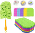 Electrostatic Dusters for Cleaning, 360° Electrostatic Duster Refills, Washable & Reusable Microfiber Duster Refills, Multi-Surface Cleaning Tool for Cleaning Home, Blinds (1 Handle + 10 Refills)