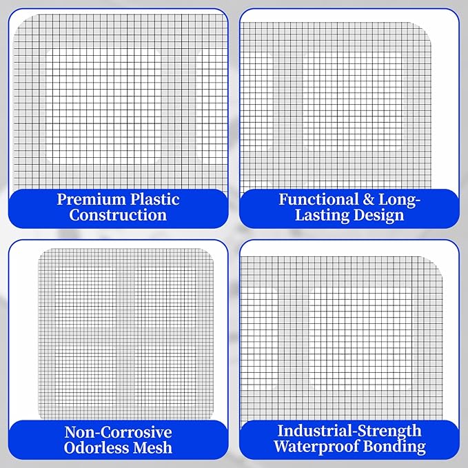 100 Pack Disposable Shower Drain Hair Catcher - 4x4 Inch Bath Tub Drain Hair Catcher Mesh Stickers, Hairs Catchers Shower Drain Cover for Bathroom Tub Kitchen Sink Showers Drains Cover Hairs Stopper