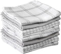 T-Fal Premium Waffle Dish Cloths: Highly Absorbent, Super Soft Long Lasting - 100% Cotton, 12"x13" Towel for Cleaning & Drying, (8-Pack), Gray