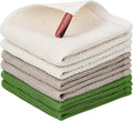 Nialnant 6 Pack Kitchen Towels, 100% Cotton Dish Cloth for Washing Dishes, Absorbent Quick Drying Dish Rags, Multipurpose Cleaning Rags-12x12 Inches