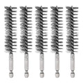HARFINGTON 5Pcs Bore Brush Stainless Steel 20mm Dia Cleaning Twisted Wire Brush Tube Pipe Cleaner with Handle 1/4 Inch Hex Shank for Tubes, Ports, Bearings