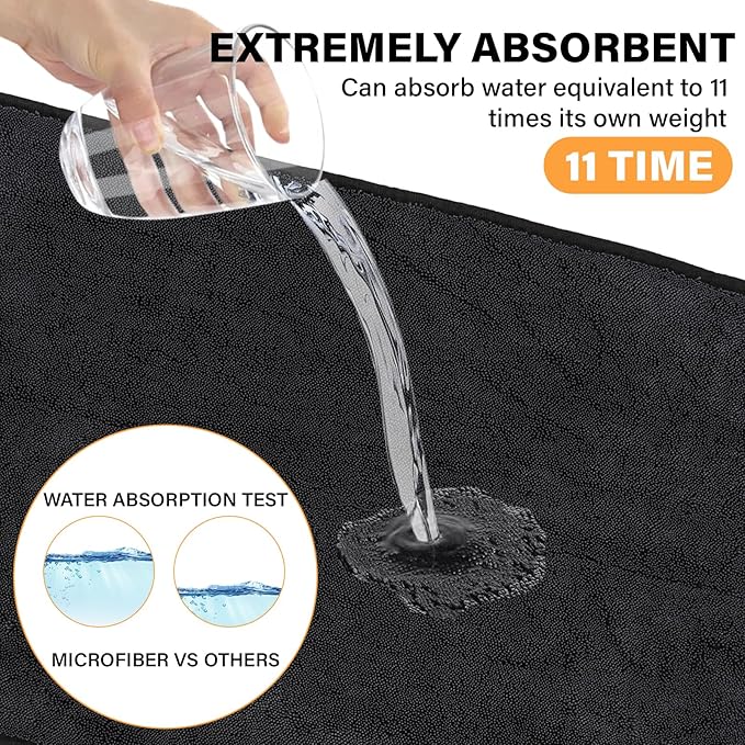 Shiny Shower Cleaning Cloth, Super Absorbent Bath Towels, Shower Doors Drying Towels, Streak Free Glass Window Car Mirror Microfiber Cleaning Cloths (3, 16"X16")