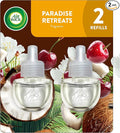 Air Wick Plug in Scented Oil Refill, 2ct, Paradise Retreat, Air Freshener, Essential Oils
