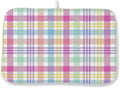 Easter Checkered Dish Drying Mats 18x24 Inch Colorful Buffalo Plaid Drying Mats Gingham Spring Holiday Seasonal Dish Drying Pad Dish Rack Drainer Mats for Kitchen Dining Room Counter Decor