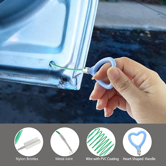 118 Inch Sunroof Drain Cleaning Tool, OLULU Sunroof Drain Cleaner, AC Drain Line Cleaner Snake for Auto Sunroof Tube Windshield Wiper Hole