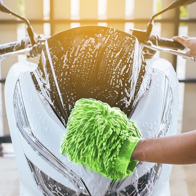 6 Pcs Microfiber Dusting Mitt Gloves for Plants Washable Dusting Gloves for House Cleaning Furniture Car Washing